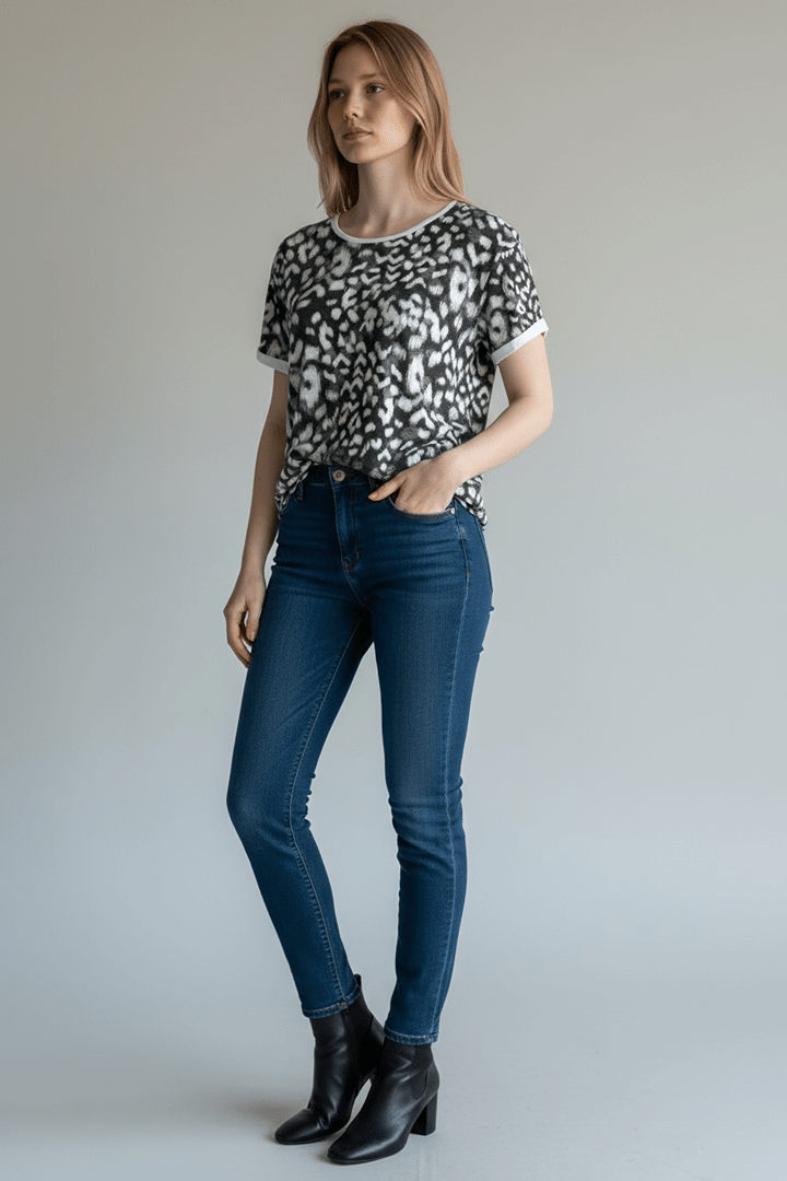 T-shirt Sandro – S – Noir et Blanc – État : Excellent - BiWear